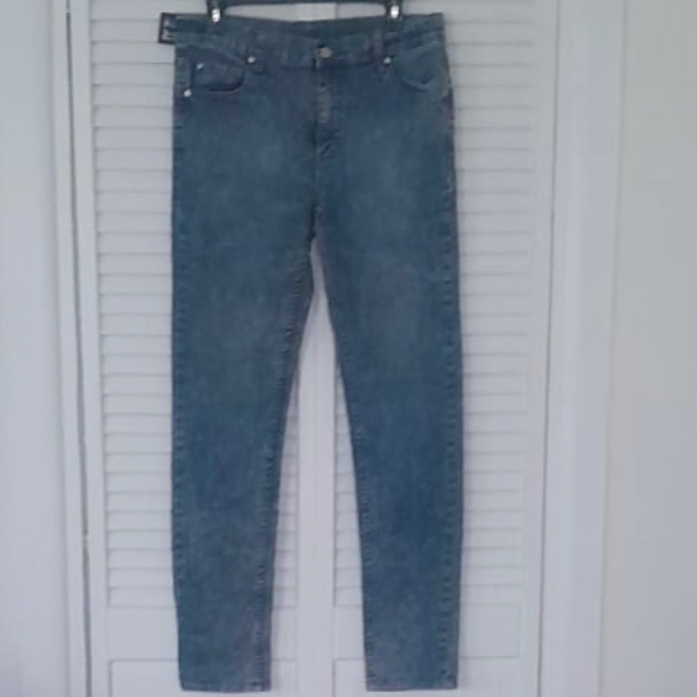 New Cheap Monday Tight Unisex Normal Waist Slim Fit Slim Legs W34 L32 Acid Wash